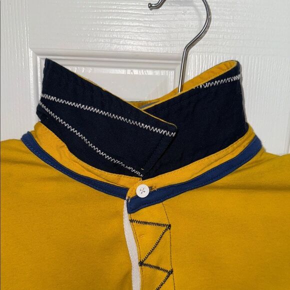 Nautica Men's Yellow blue  Striped Shirt - Picture 12 of 13